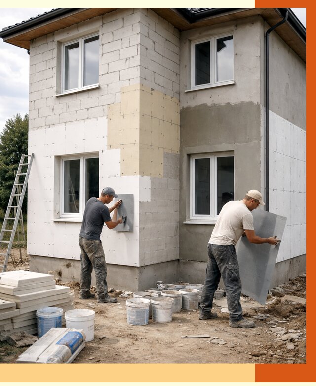 Утепление дома из газобетона в Бирске от 4365 руб./м² — заказать у ТепломастерБрк
